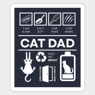 Funny Cat Dad Design | Official Cat Guardian Uniform | Humorous Cat Lover Gift Magnet